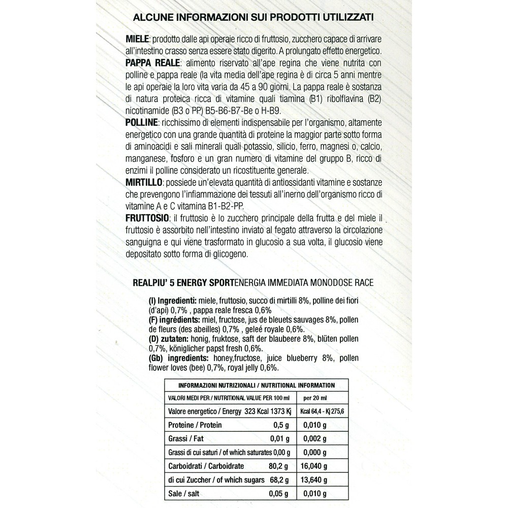 12 Realpiù 5 energy sport 150g