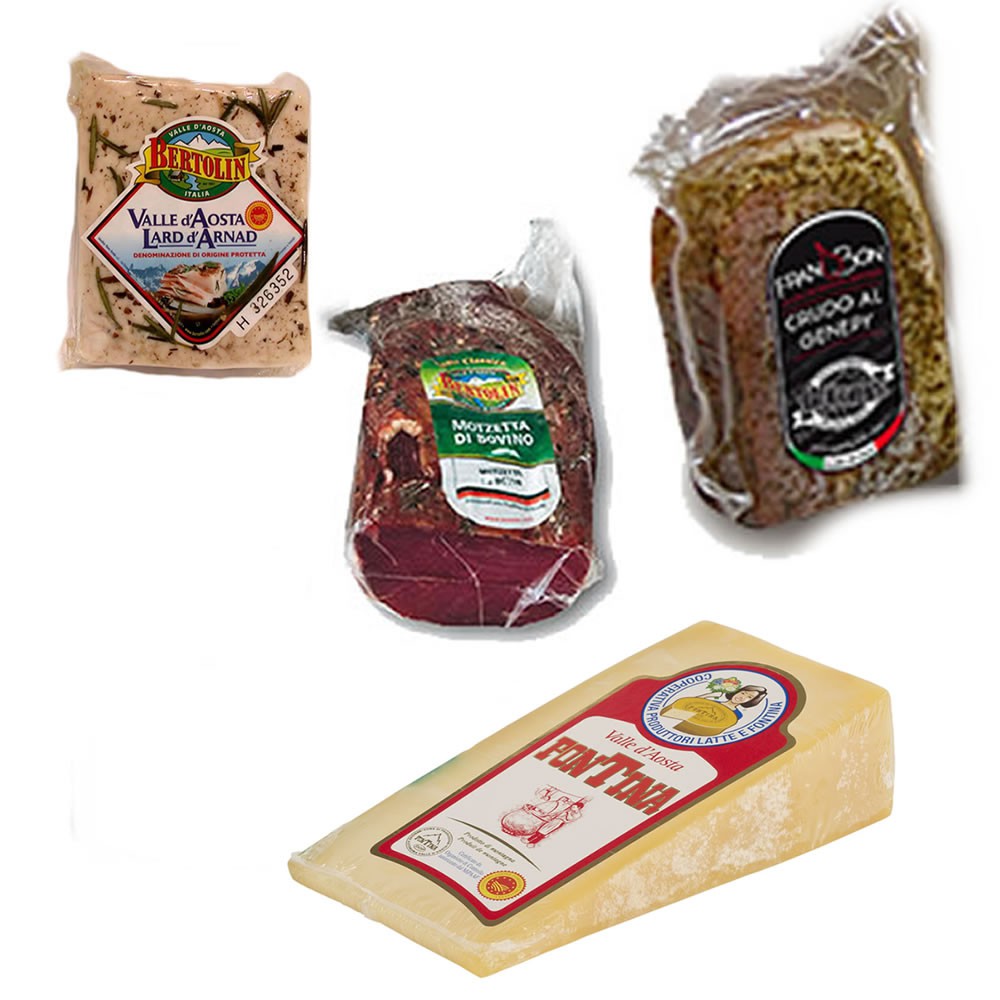 Tagliere di salumi  valdostani e Fontina DOP