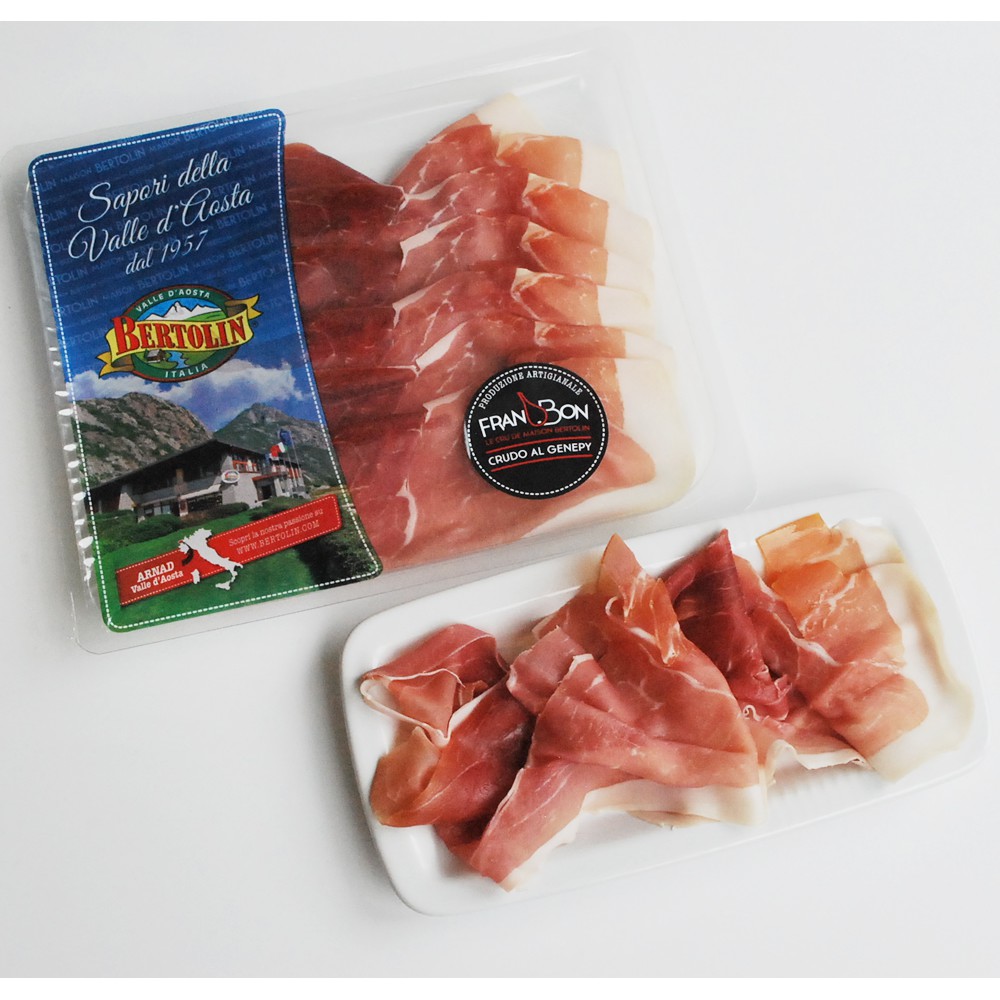 Prosciutto crudo Valdostano JAMBON CRU ARNAD al genepy 12 vaschette da 90gr.