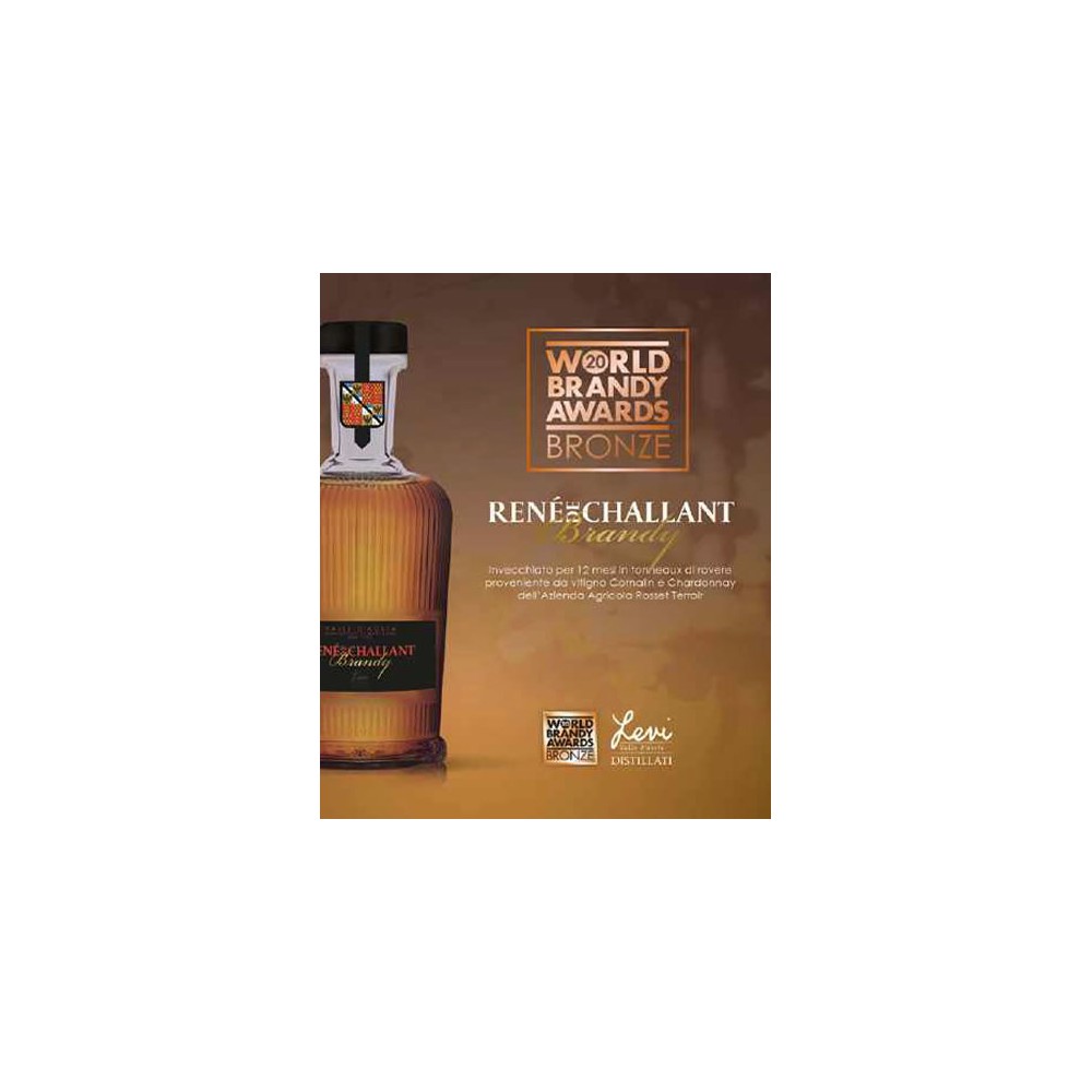 Brandy René de Challant 70cl con cravatta in legno