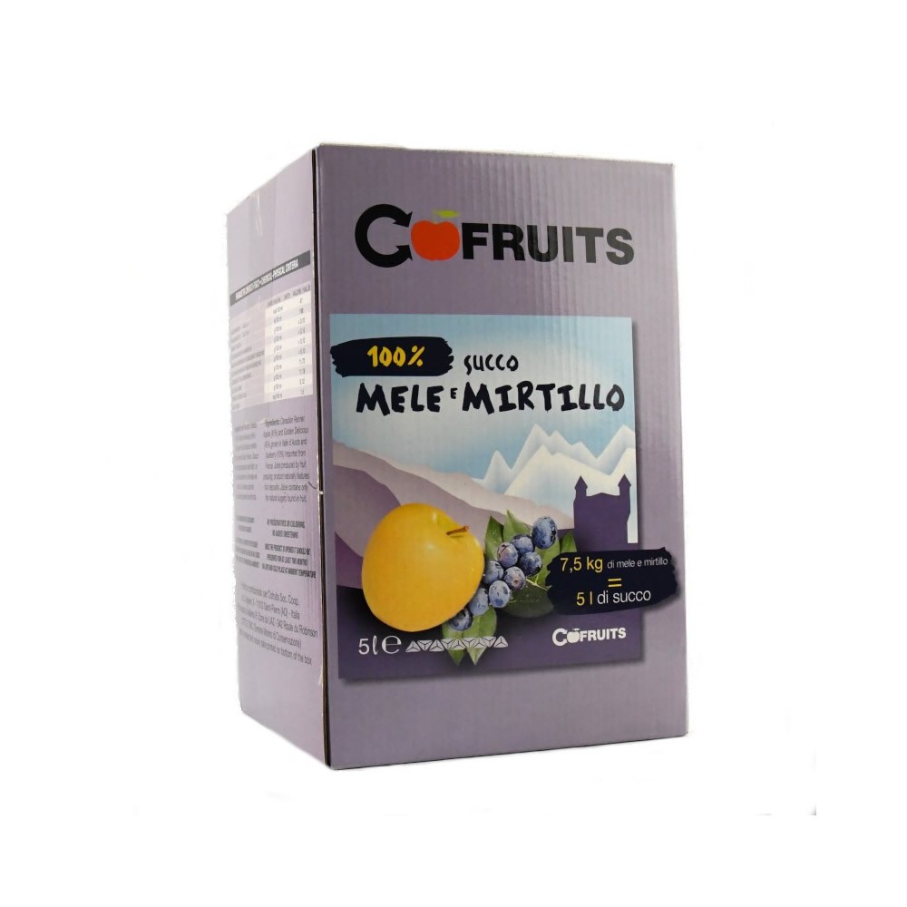 Succo di mela e mirtillo 100% naturale lt 5