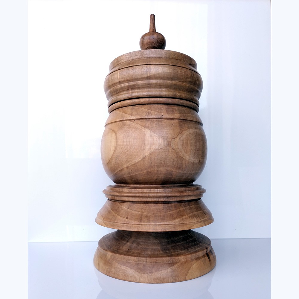 Grolla lisse en noyer valdôtain 44 cm - (pièce unique) Grolla lisse en noyer valdôtain 44 cm - (pièce unique)