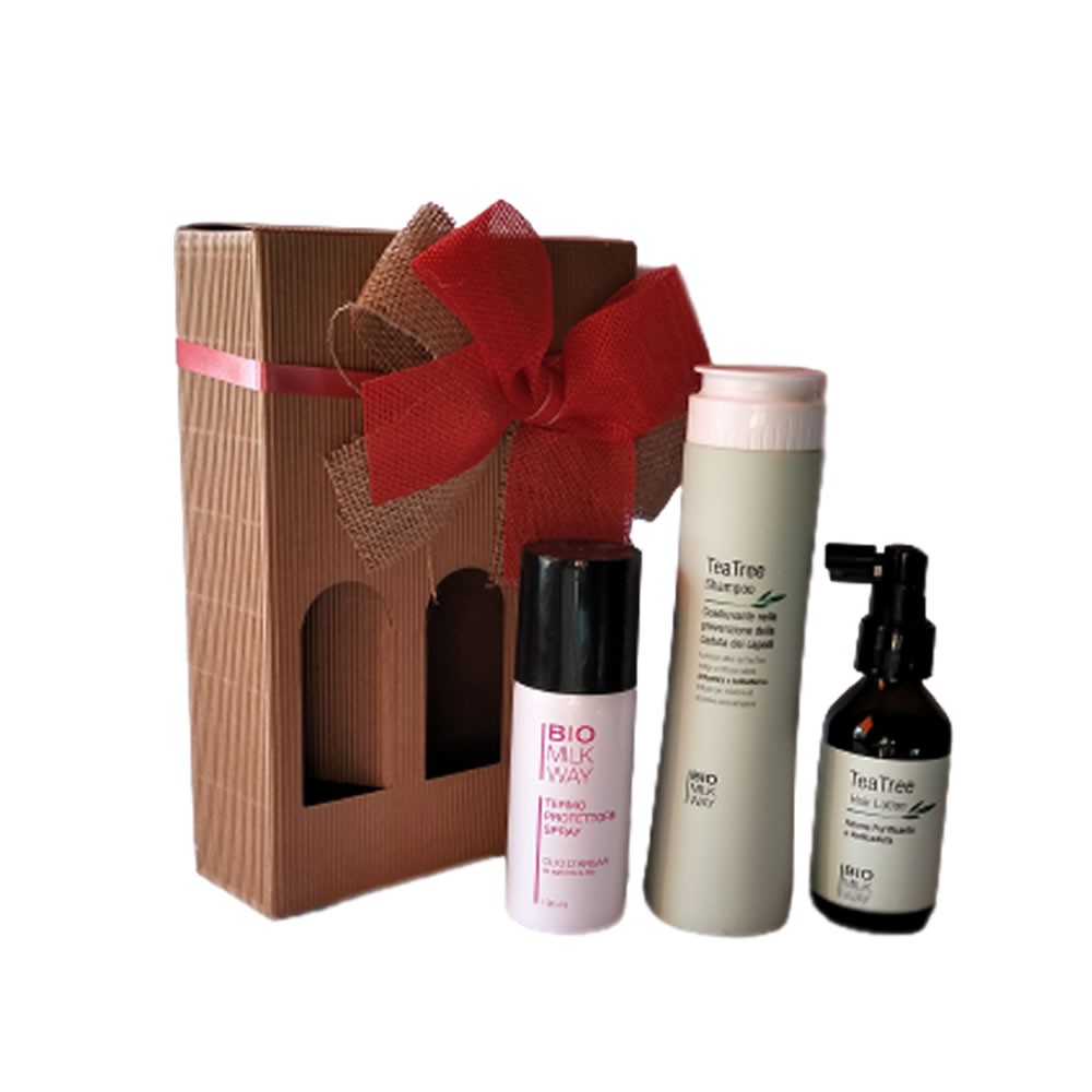 Box regalo TEA TREE hair lotion,  shampoo, termo protettore spray