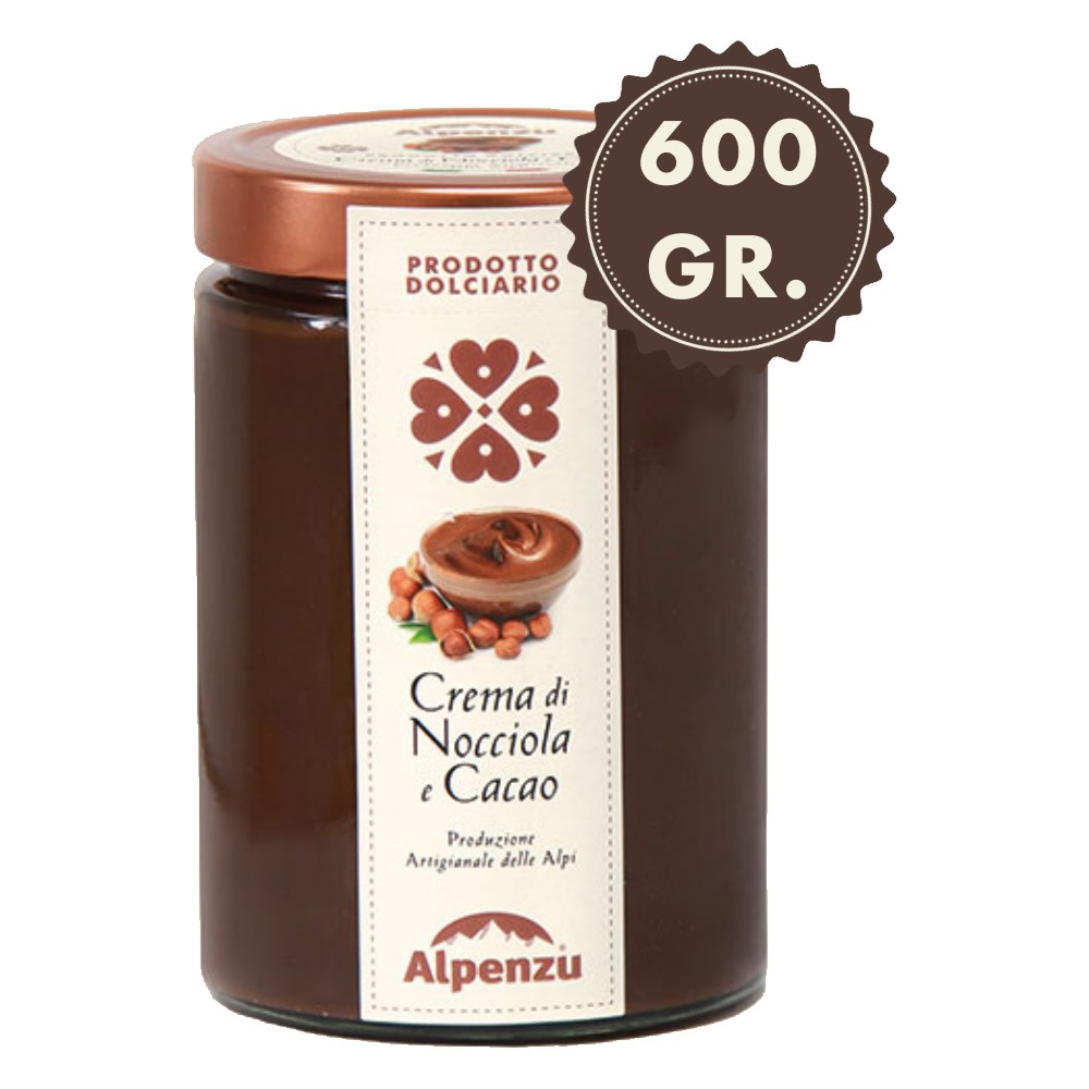 CREMA DI NOCCIOLA E CACAO  600 G