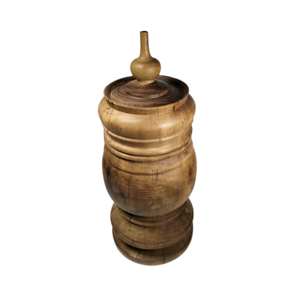 Grolla valdostana liscia in noce 34 cm - (pezzo unico)