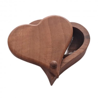 Scatola In Legno Di Pino Naturale A Forma Di Cuore - Fai Da Te - 13x13x7 Cm - Da Decorare E Personalizzare