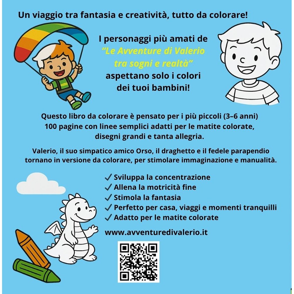 Le avventure di Valerio con 12 matite e marmellate – I personaggi da colorare