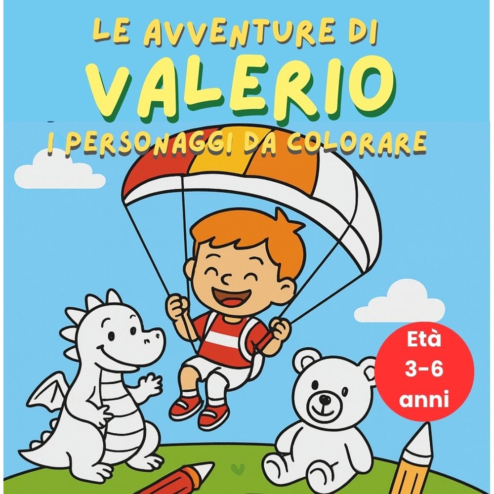 Le avventure di Valerio con 12 matite e marmellate – I personaggi da colorare