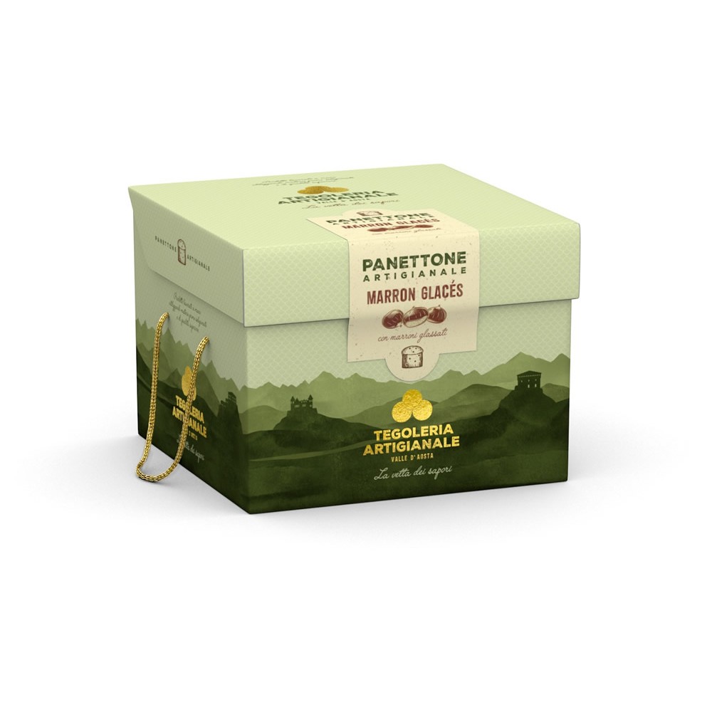 Panettone artisanal aux marrons glacés 750 gr