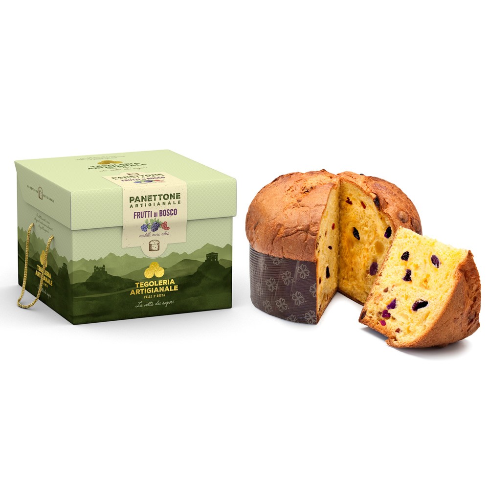 Artisanal panettone with berries 750 gr