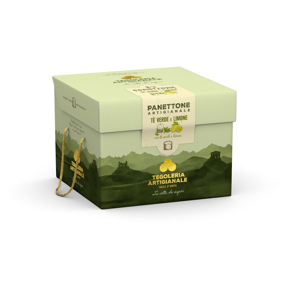Panettone artigianale al the e limone 750 gr e libro "I personaggi da colorare"