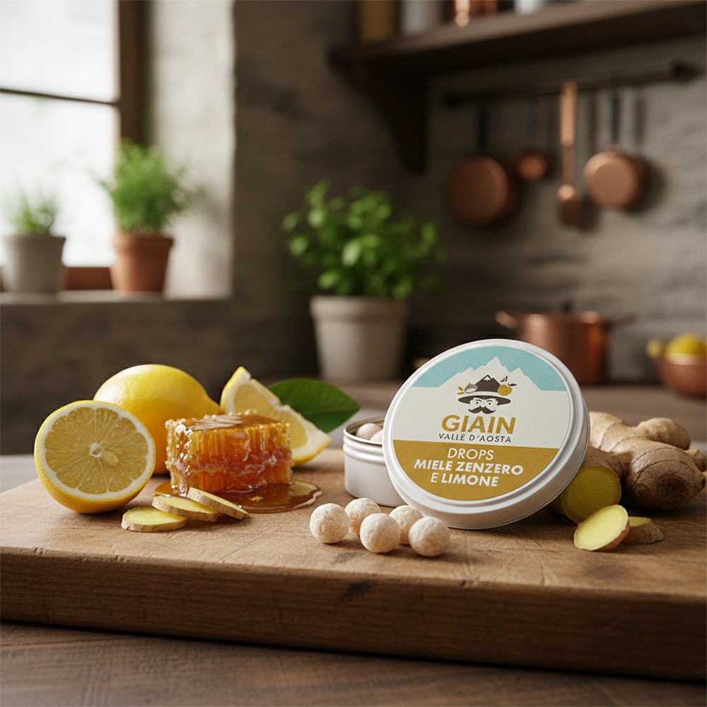HONEY, GINGER, AND LEMON DROPS 40G