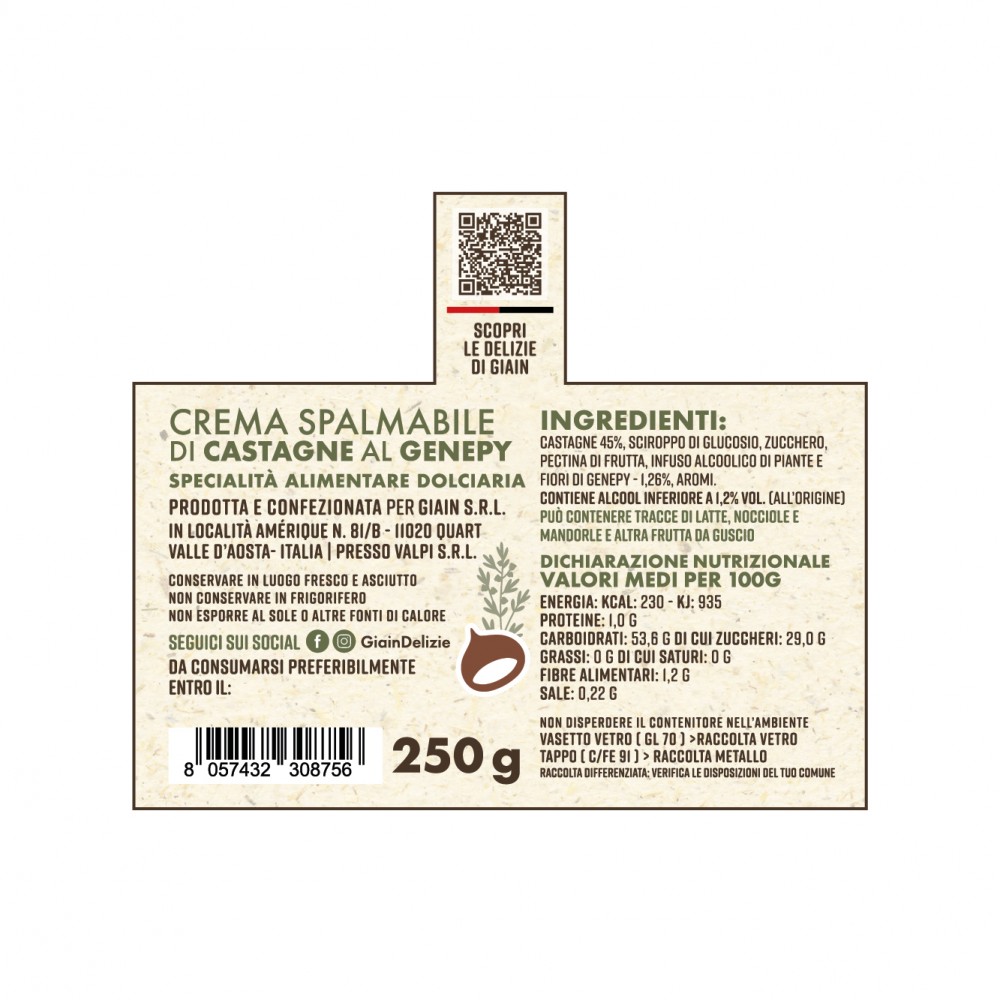 Chestnut Cream with Genepy 250 g