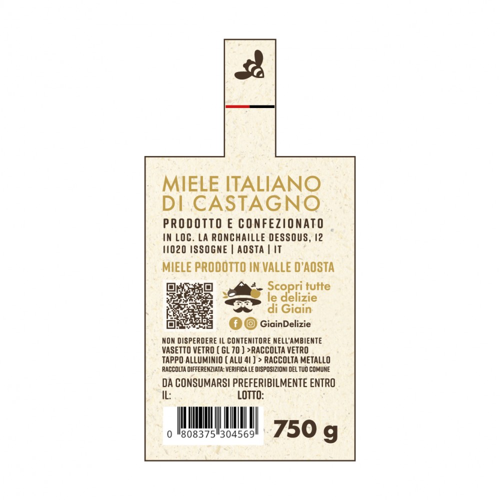 Miel de châtaignier de la Vallée d'Aoste 750g