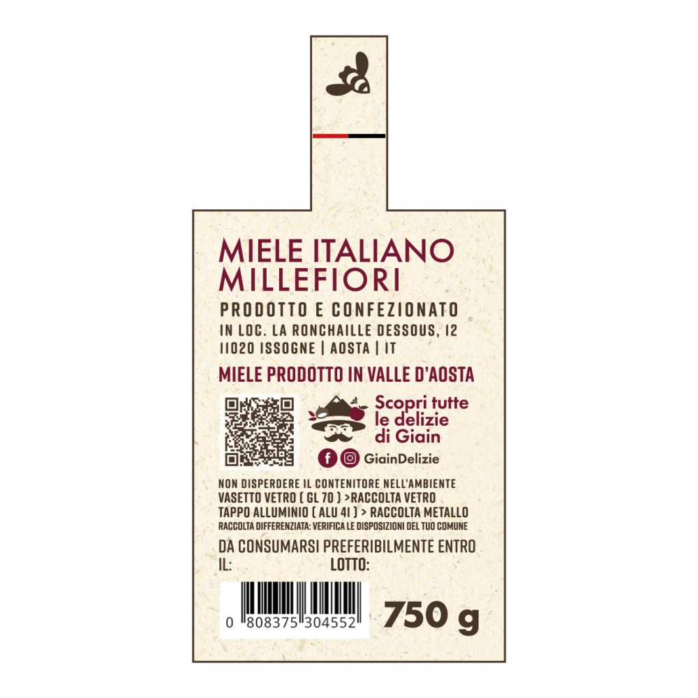 Miel multifleurs de la Vallée d'Aoste 750 g