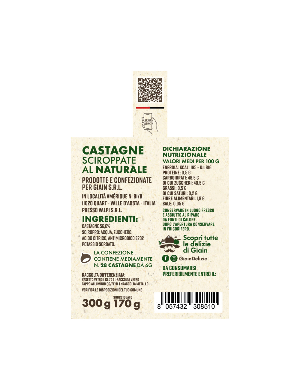copie de Frollini alle castagne 300GR