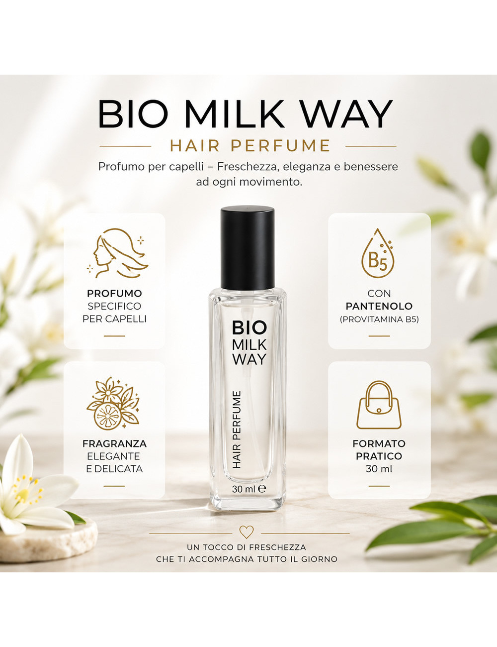 Bio Milk Way Hair Perfume 30 ml – Profumo per Capelli con Pantenolo