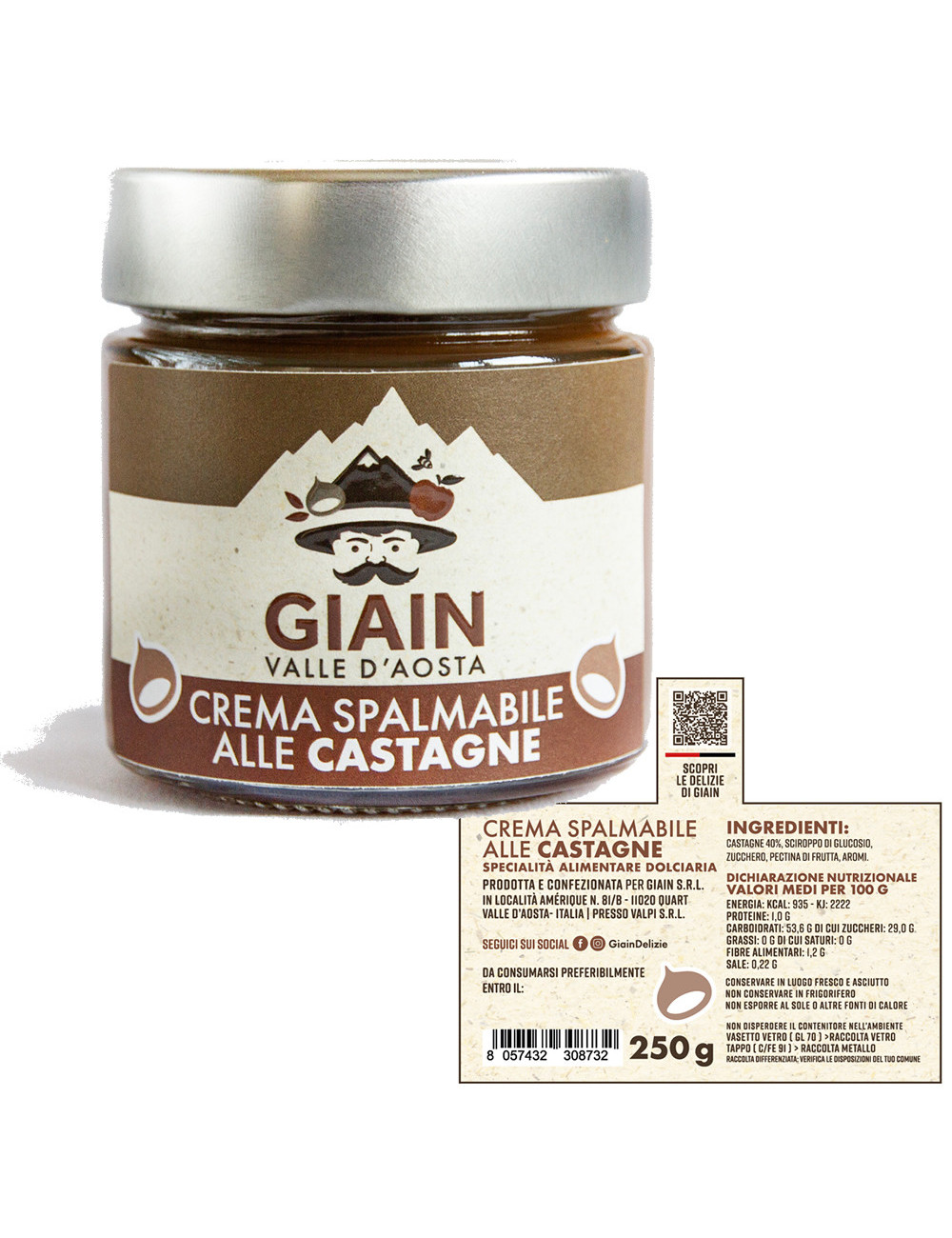 Box misto con prodotti a base di castagne della Valle d'Aosta