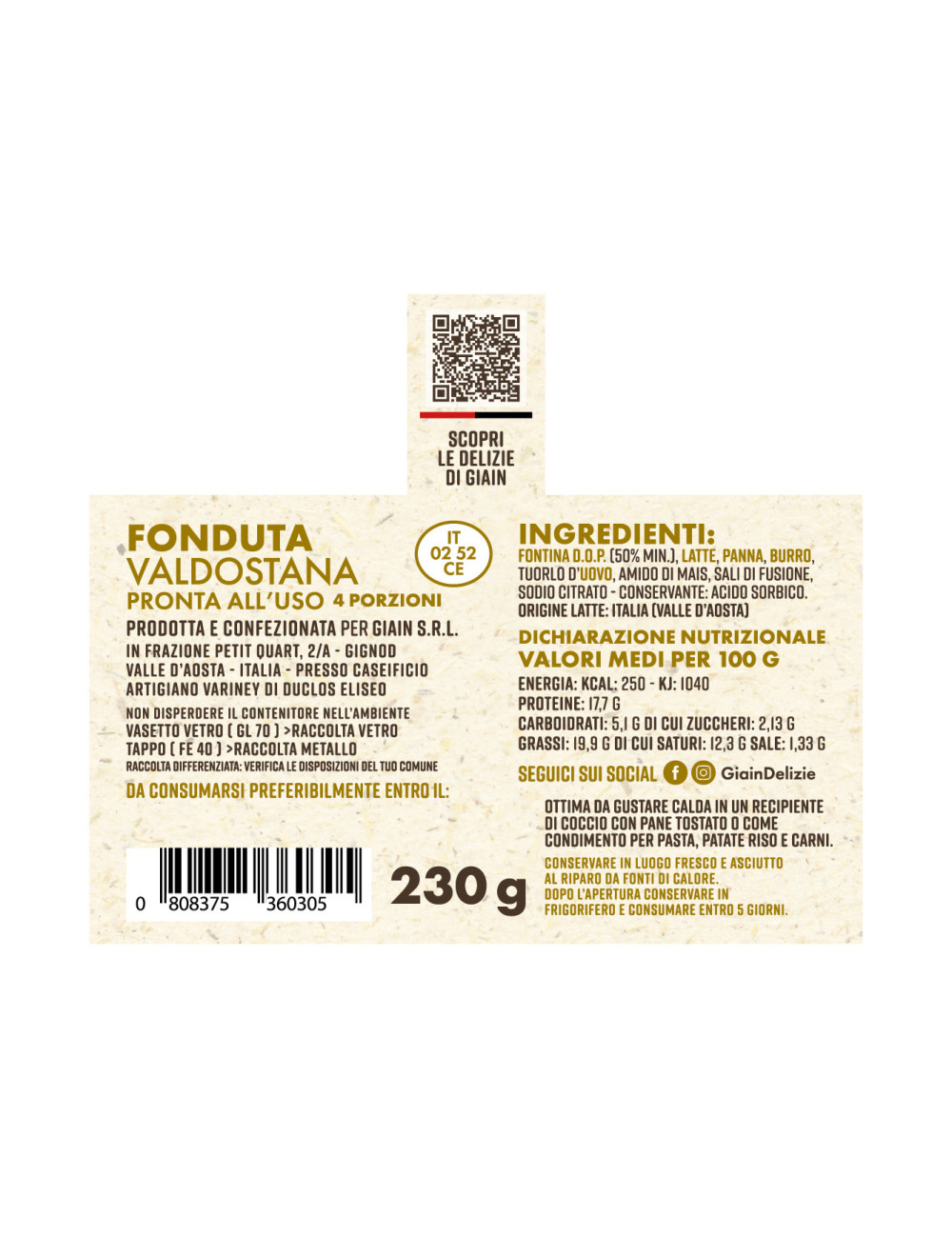 Cassettina “La Thuile”