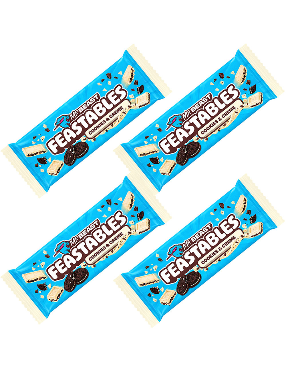 MrBeast Feastables Cookies & Creme  (4 x 60gr )