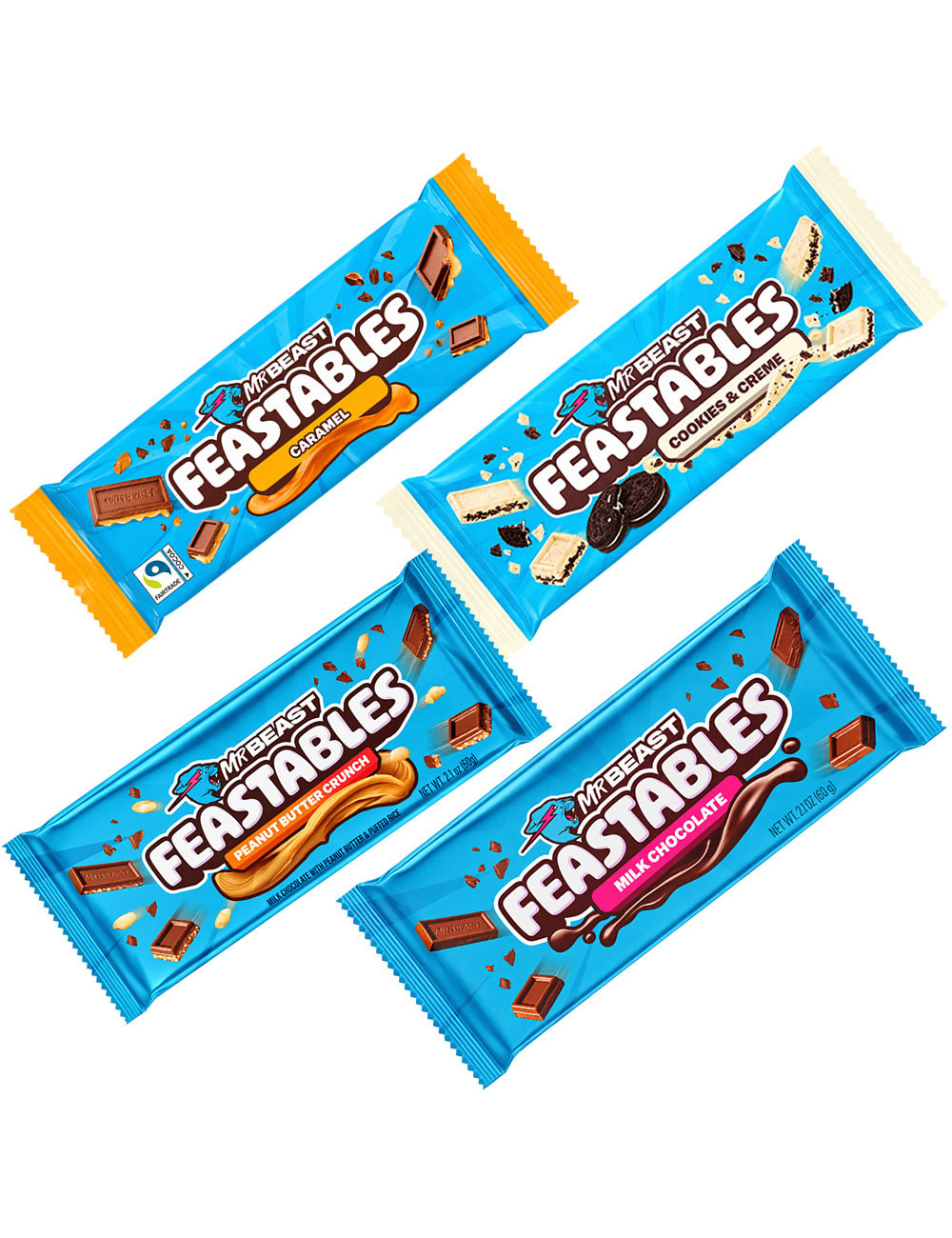 Mr Beast Feastables confezione assaggio (4 x 60gr )